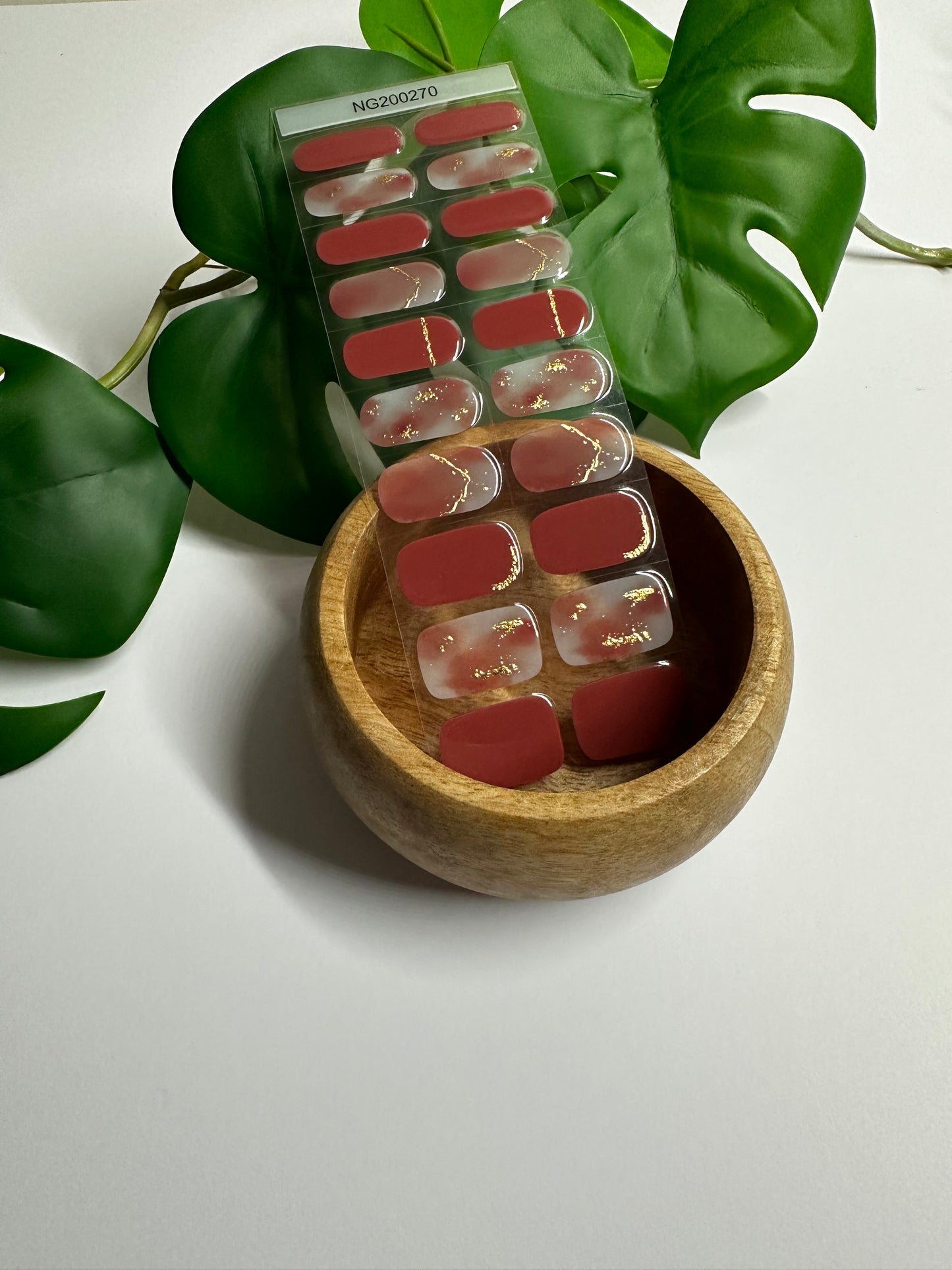 Rose Gold Shimmer | Semi Cured Gel Nail Wraps