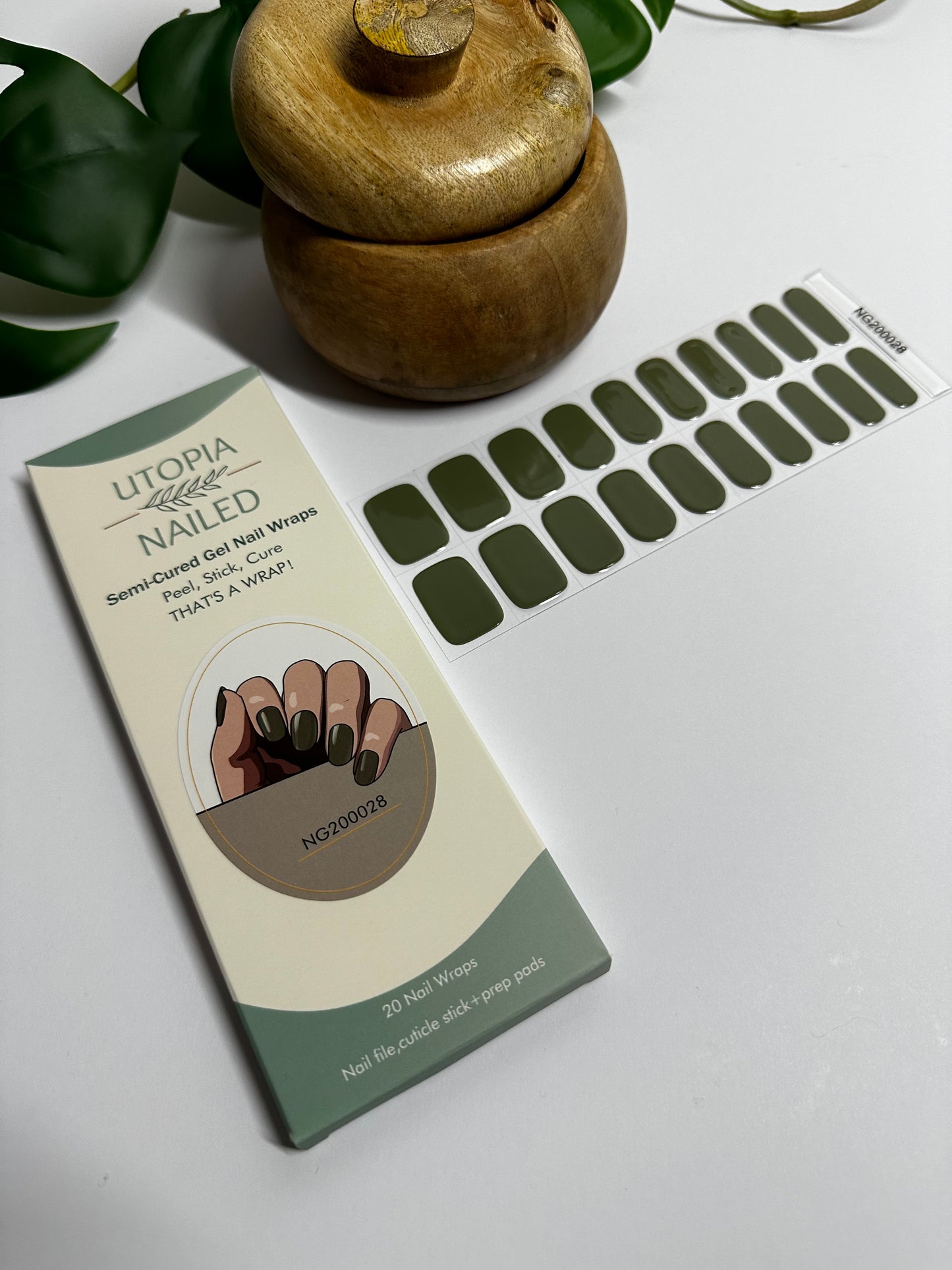 Sea Grass | Semi Cured Gel Nail Wraps