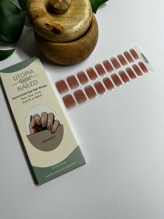 Gold Dust Love | Semi Cured Gel Nail Wraps