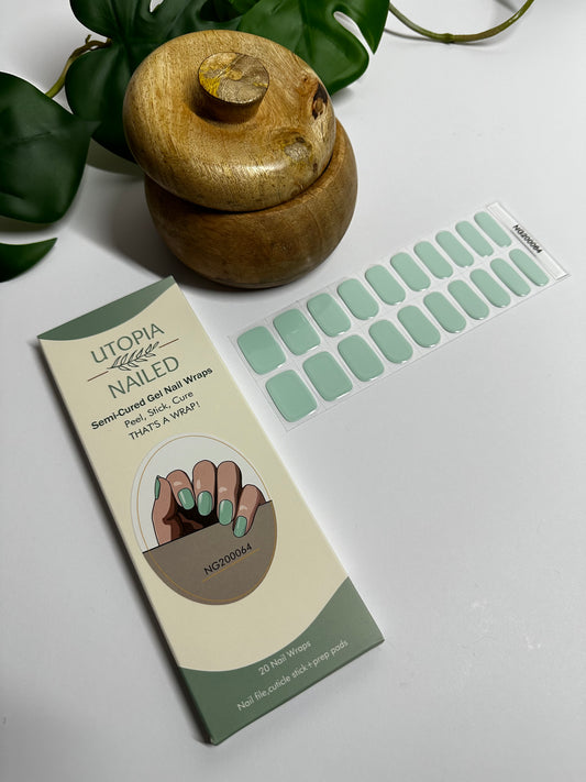 Fresh Mint | Semi Cured Gel Nail Wraps