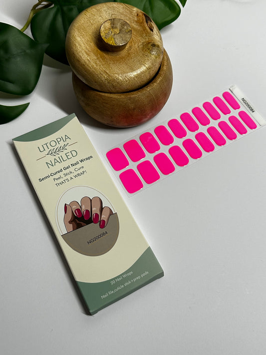 Pink Pop! | Semi Cured Gel Nail Wraps