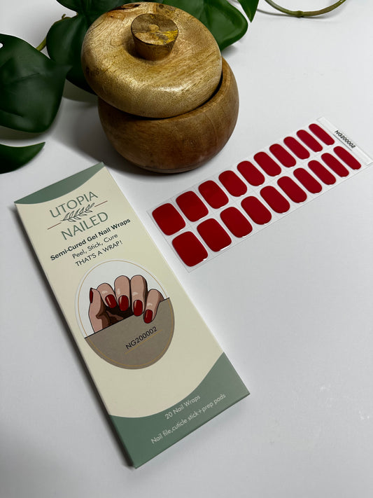 Cherry Pie | Semi Cured Gel Nail Wraps