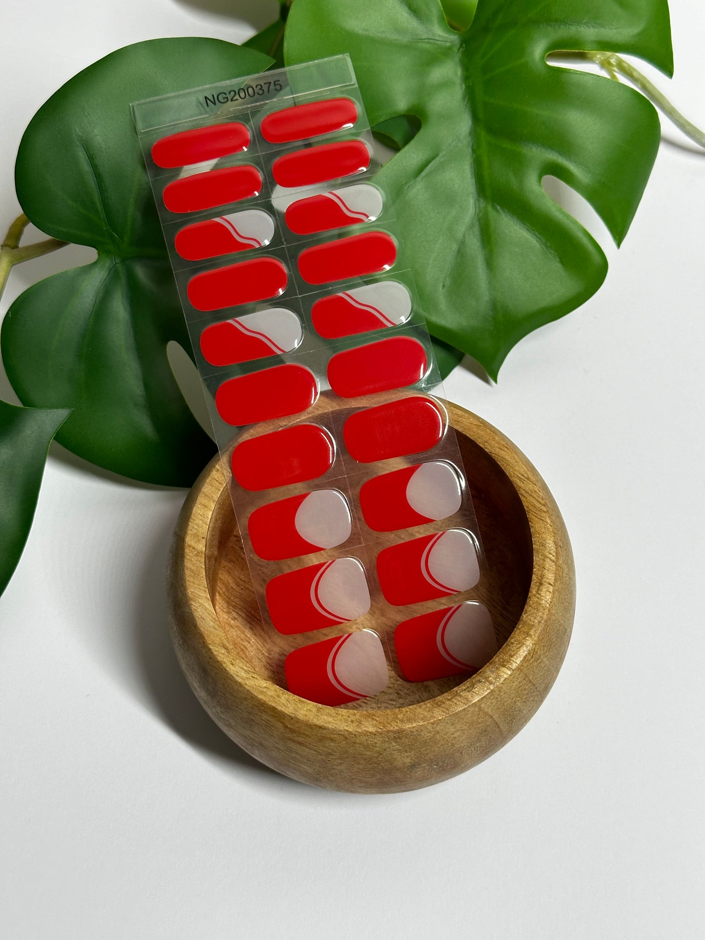 Flashes of Red | Semi Cured Gel Nail Wraps