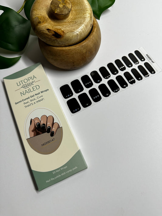 Crystal Nights | Semi Cured Gel Nail Wraps