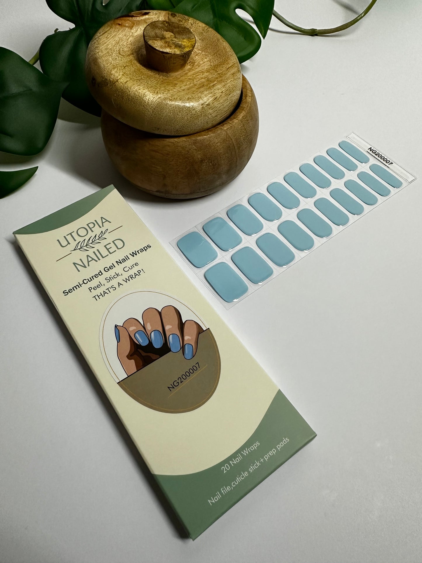Blue Skies | Semi Cured Gel Nail Wraps